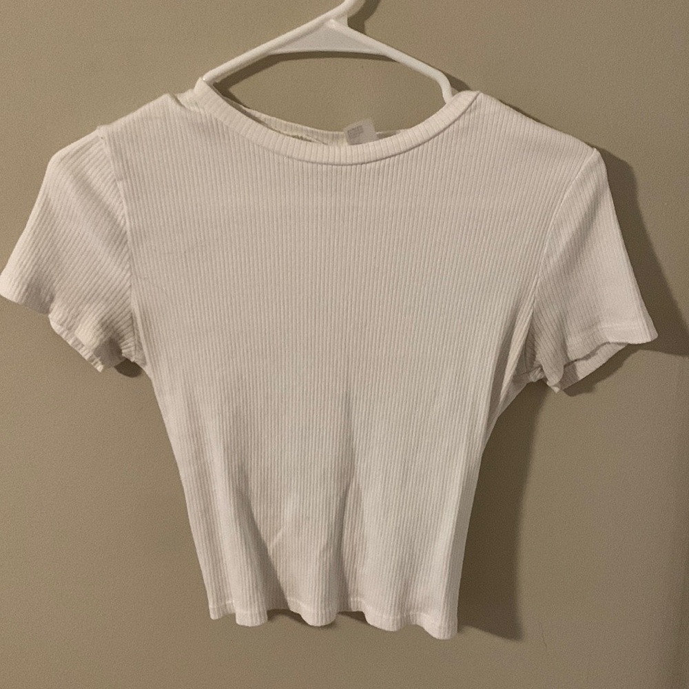 White tied t-shirt from H&M